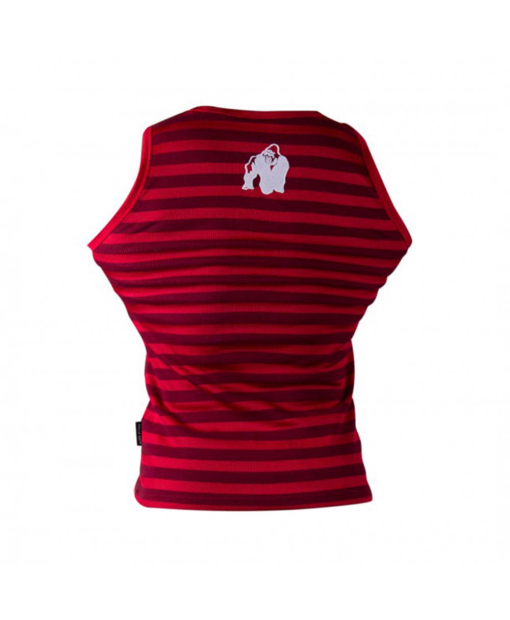 Stripe Stretch Tank Top Red