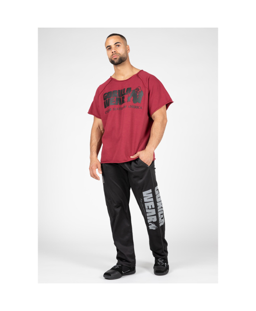 Classic Workout Top Burgundy Red