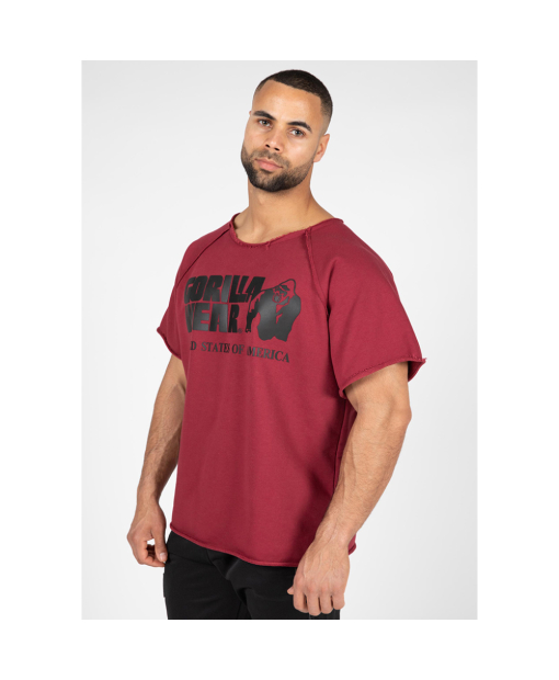 Classic Workout Top Burgundy Red