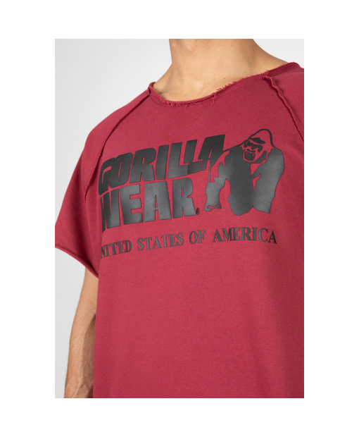 Classic Workout Top Burgundy Red