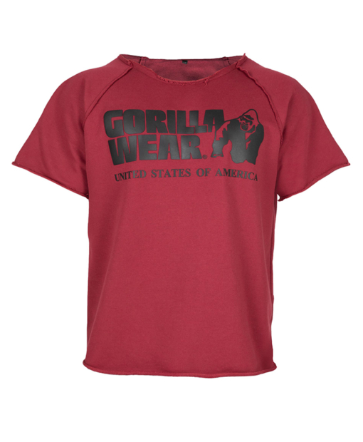 Classic Workout Top Burgundy Red