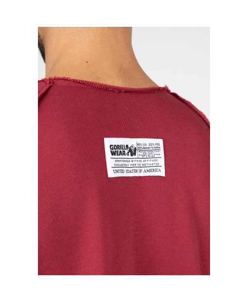 Classic Workout Top Burgundy Red