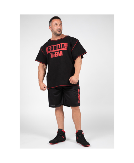 Wallace Workout Top - Black/Red