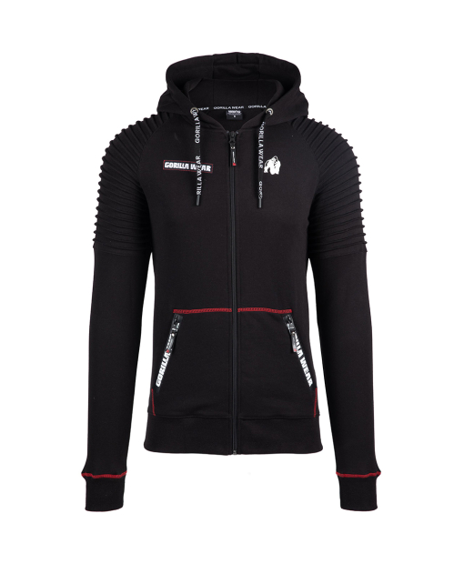 Georgia Zipped Hoodie Black