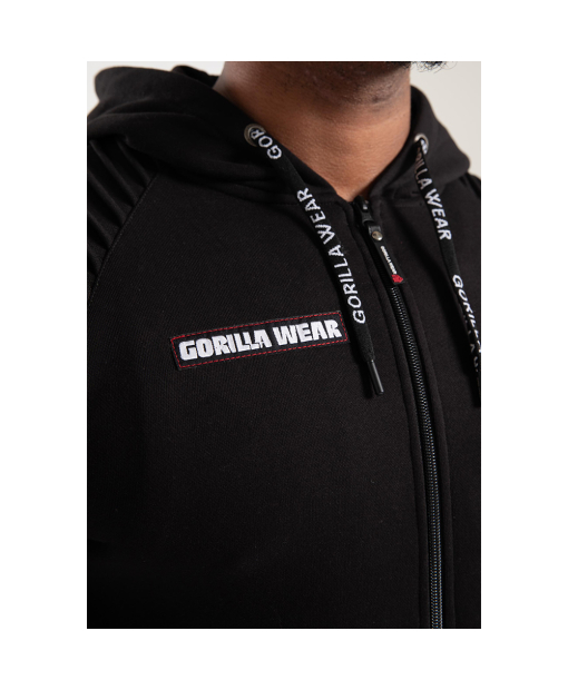 Georgia Zipped Hoodie Black