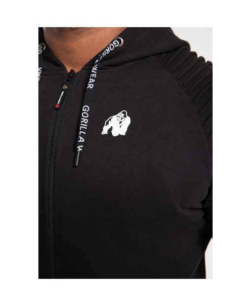 Georgia Zipped Hoodie Black