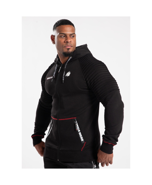 Georgia Zipped Hoodie Black