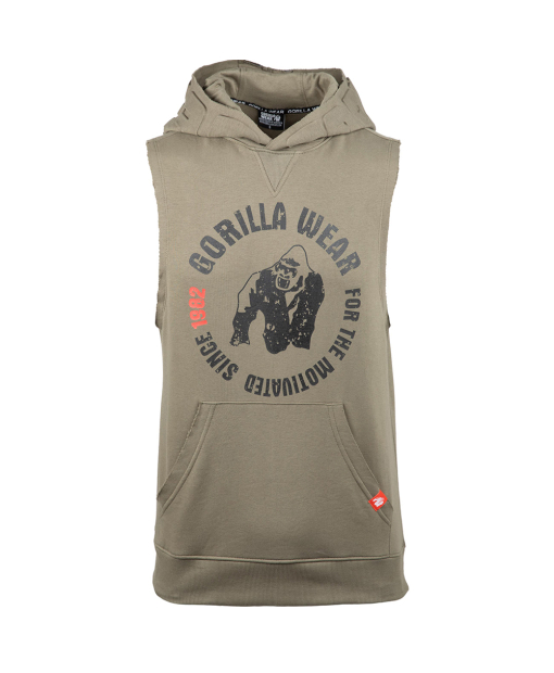 Marshall Sleeveless Hoodie Army Green