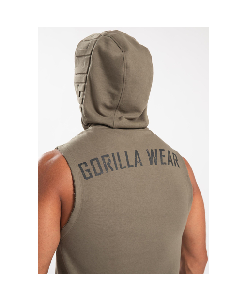 Marshall Sleeveless Hoodie Army Green