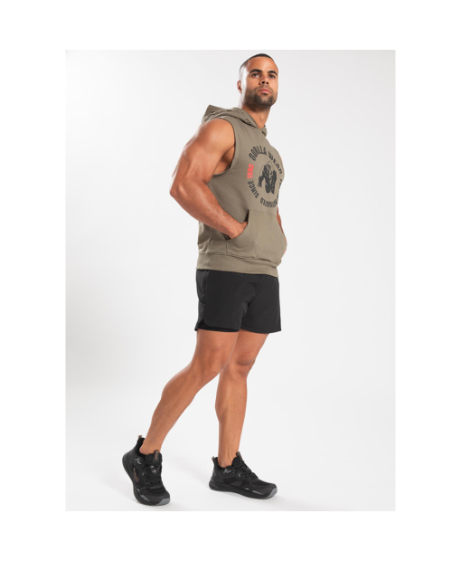 Marshall Sleeveless Hoodie Army Green