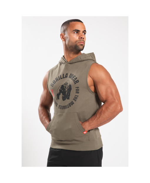 Marshall Sleeveless Hoodie Army Green