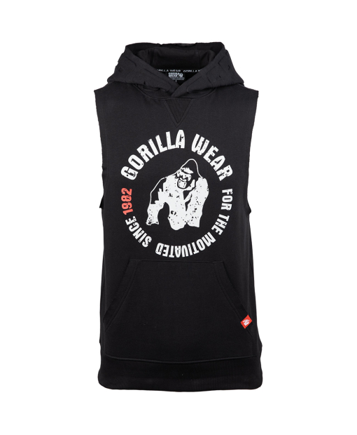 Marshall Sleeveless Hoodie Black
