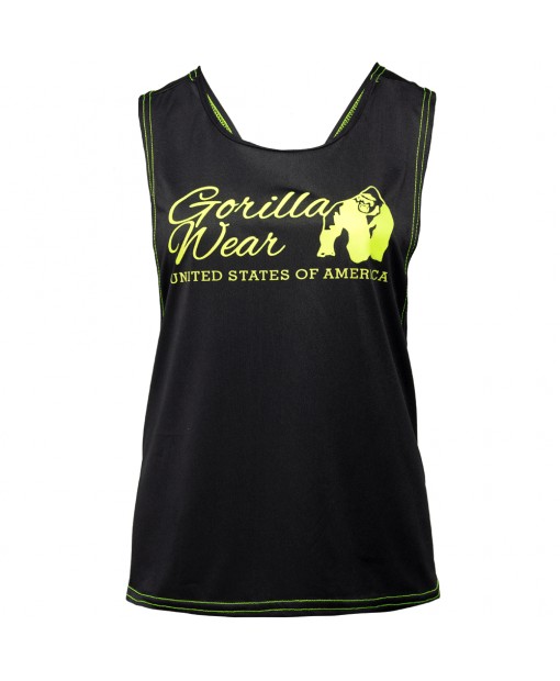 Майка Odessa Cross Back Tank Top - Black/Neon Lime