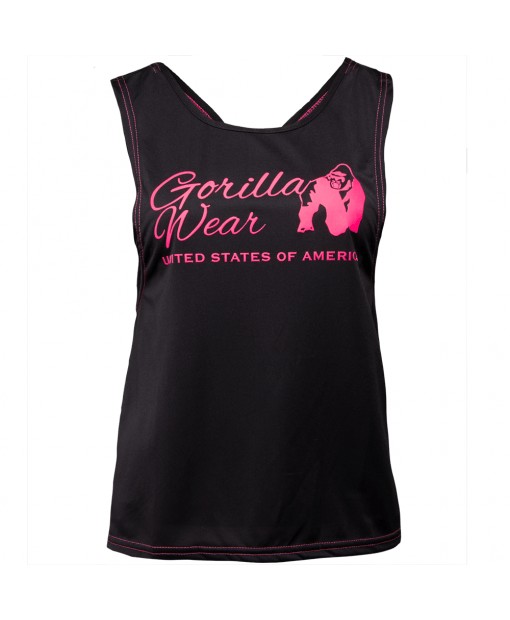 Майка Odessa Cross Back Tank Top - Black/Pink