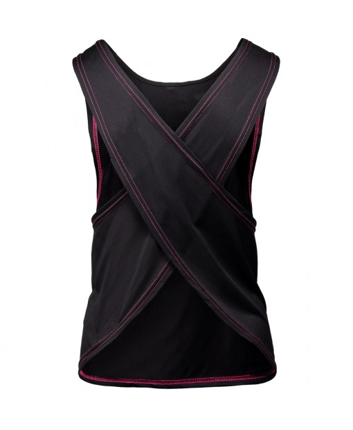Майка Odessa Cross Back Tank Top - Black/Pink