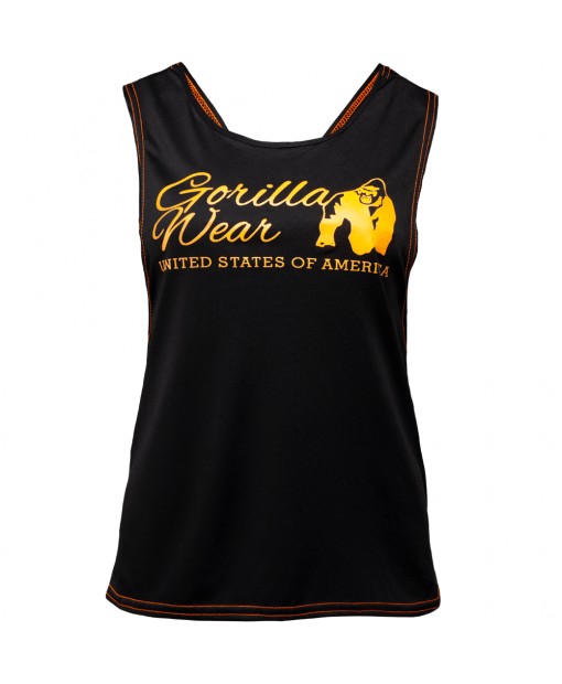 Майка Odessa Cross Back Tank Top - Black/Neon Orange