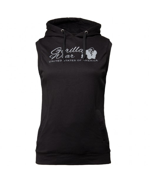 Selma Sleeveless Hoodie Black