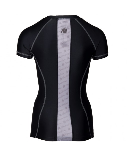 Carlin Compression Short Sleeve Top Black/Gray