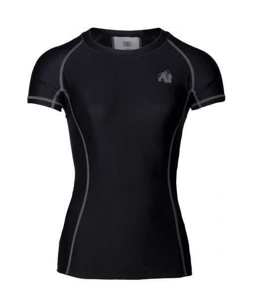 Carlin Compression Short Sleeve Top Black/Gray