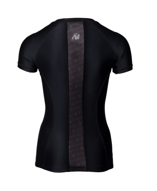 Carlin Compression Short Sleeve Top Black/Black