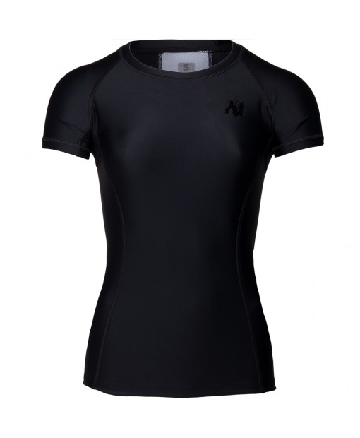Carlin Compression Short Sleeve Top Black/Black
