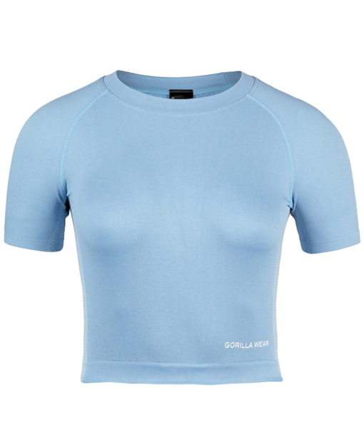 Selah Seamless Crop Top  Light Blue
