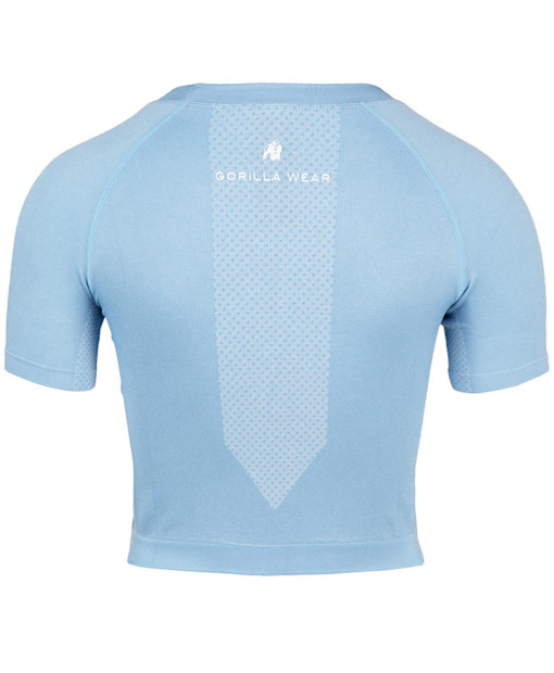 Selah Seamless Crop Top  Light Blue