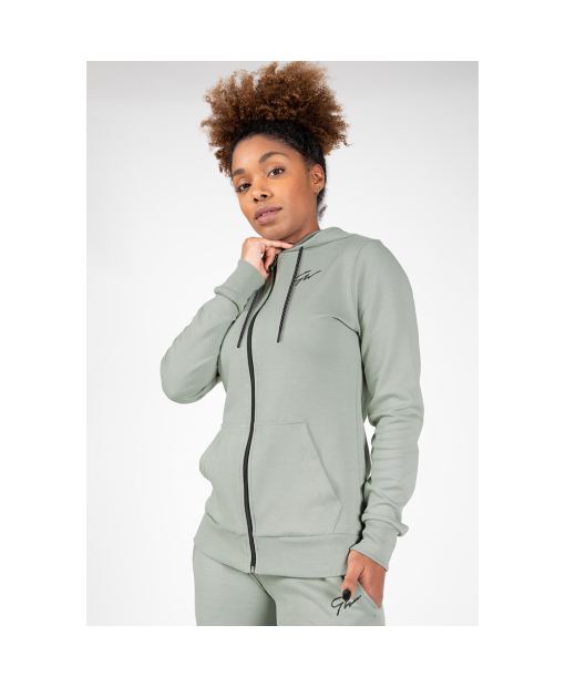 Pixley Zipped Hoodie Light Green