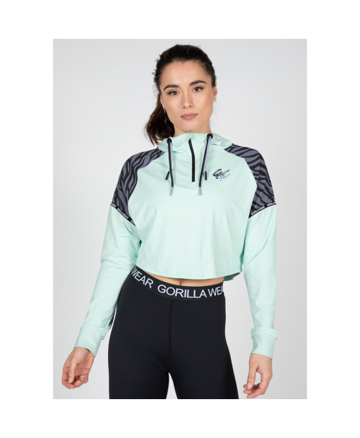 Zion Cropped Hoodie Green