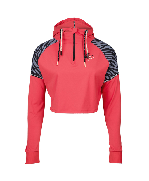 Zion Cropped Hoodie Red