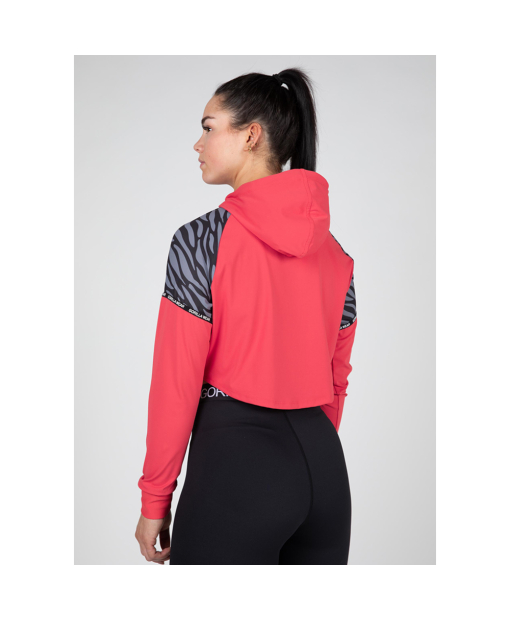 Zion Cropped Hoodie Red