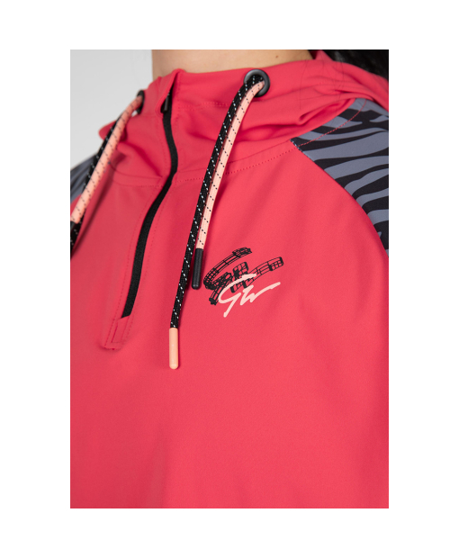 Zion Cropped Hoodie Red