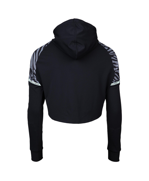 Zion Cropped Hoodie Black