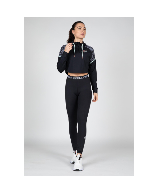 Zion Cropped Hoodie Black