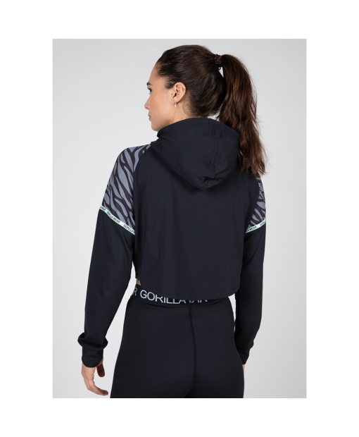 Zion Cropped Hoodie Black