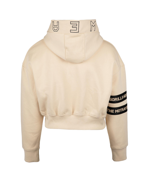 Tracey Cropped Hoodie Beige