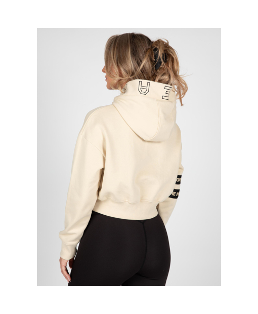 Tracey Cropped Hoodie Beige