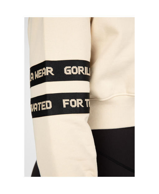 Tracey Cropped Hoodie Beige