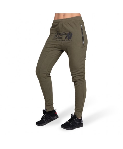 Celina Drop Crotch Joggers Army Green