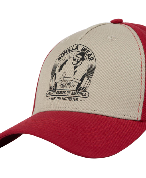Buckley Cap - Red/Beige