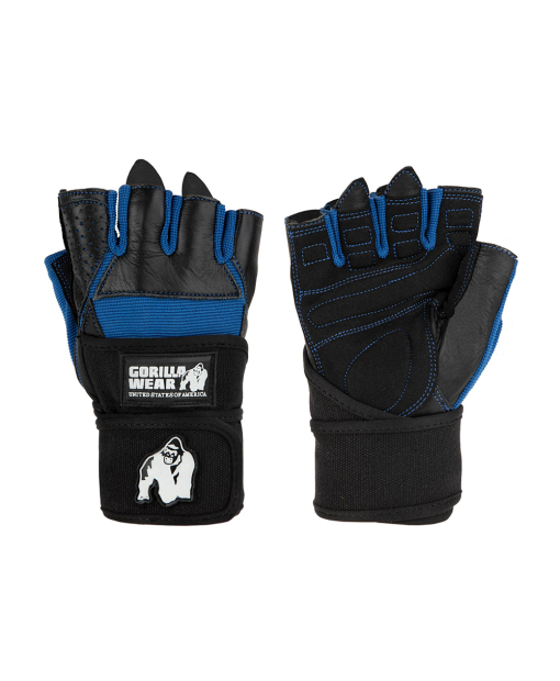 Dallas Wrist Wrap Gloves Black/Blue