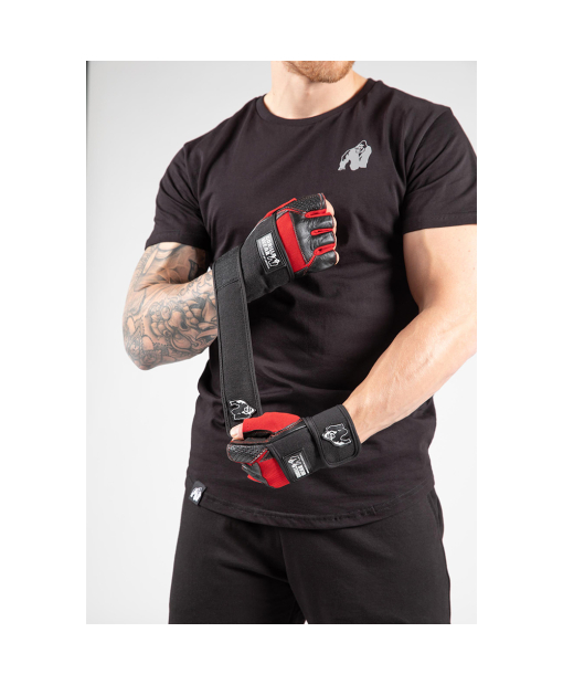 Dallas Wrist Wrap Gloves Black/Red