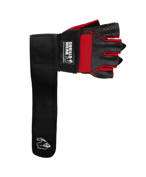 Dallas Wrist Wrap Gloves Black/Red