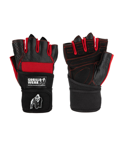 Dallas Wrist Wrap Gloves Black/Red