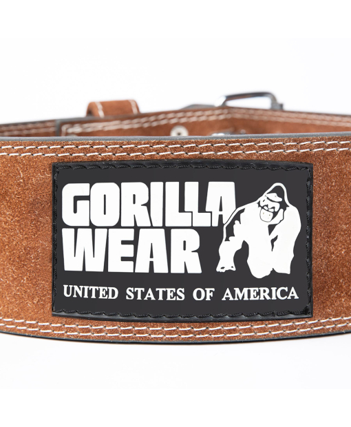 Gorilla Wear 4 Inch Leather Lifting Belt Brown