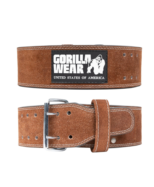 Gorilla Wear 4 Inch Leather Lifting Belt Brown