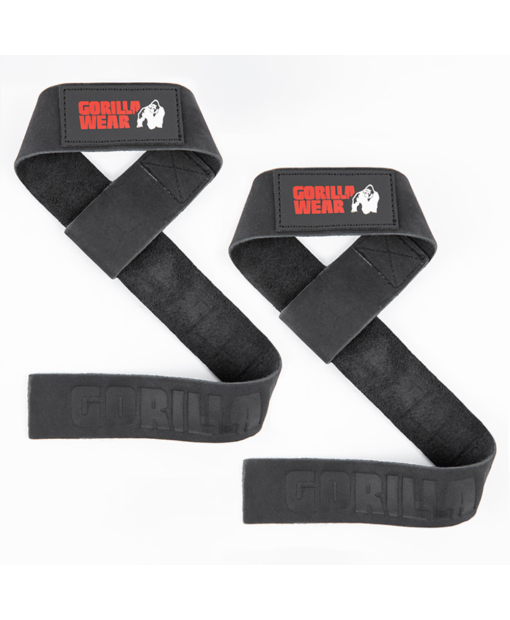 Leather Lifting Straps Black