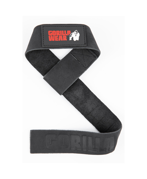 Leather Lifting Straps Black