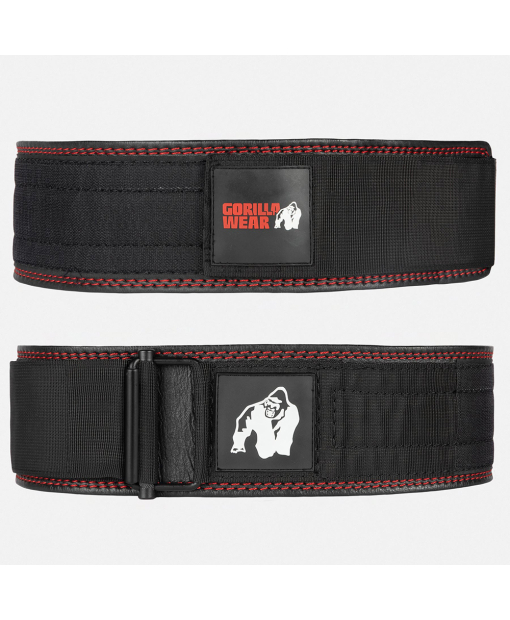 Gorilla Wear 4 Inch Premium Leather Lifting Belt Black