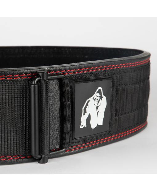 Gorilla Wear 4 Inch Premium Leather Lifting Belt Black